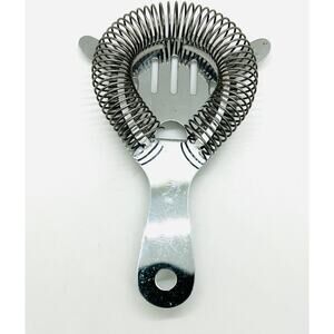 Vintage Irwin Ware Chrome U.S.A Cocktail Strainer Bar Tool Mid Century Coil Ring